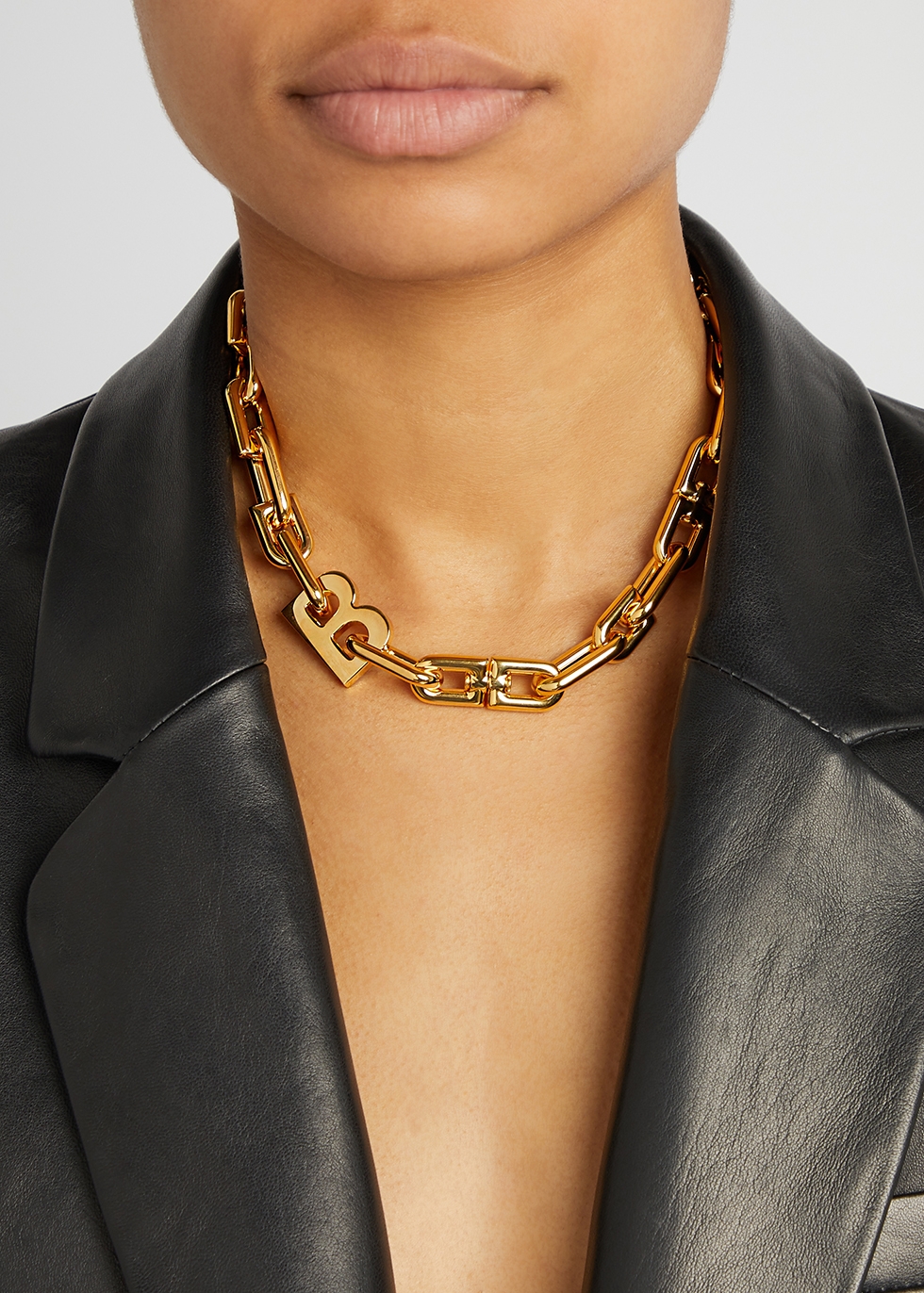 Balenciaga B Chain Necklace  Farfetch